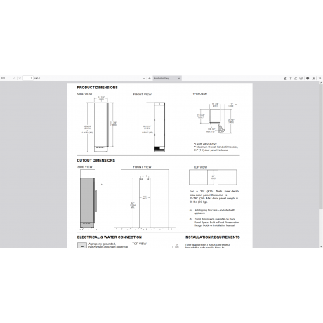 Bertazzoni RFZ45 S5F PLS Εντοιχιζόμενος Κάθετος Καταψύκτης No Frost 245lt Υ212,3xΠ45,1xΒ59,2εκ. 